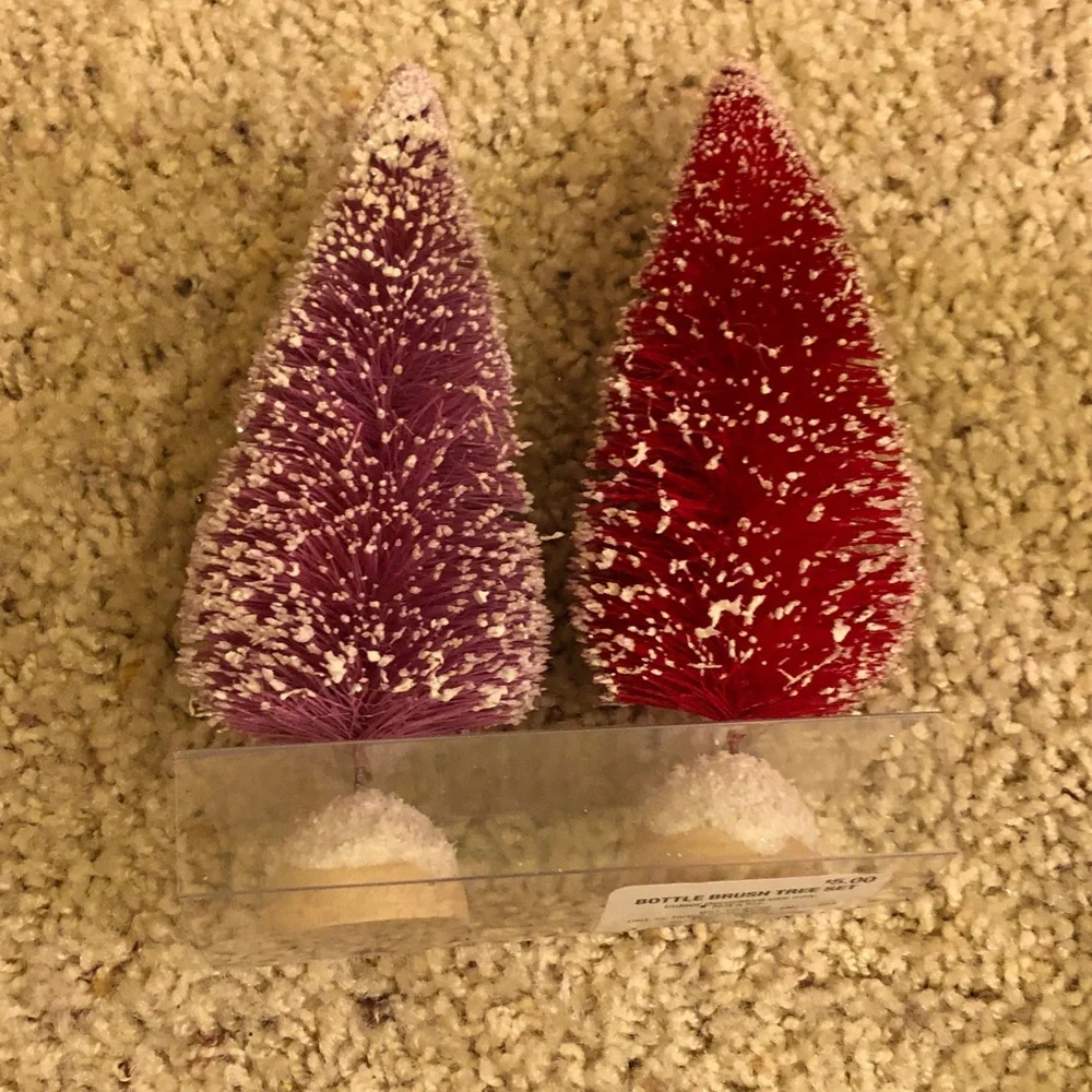 Target Bottle Brush Tree Set - Red and Purple
